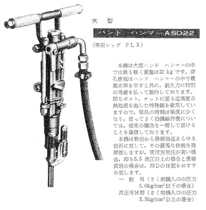 ハンドドリルとして使用のASD22