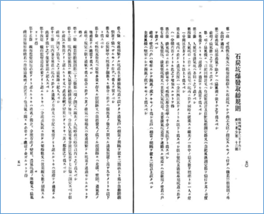 石炭坑爆発取締規則　昭和4年12月
